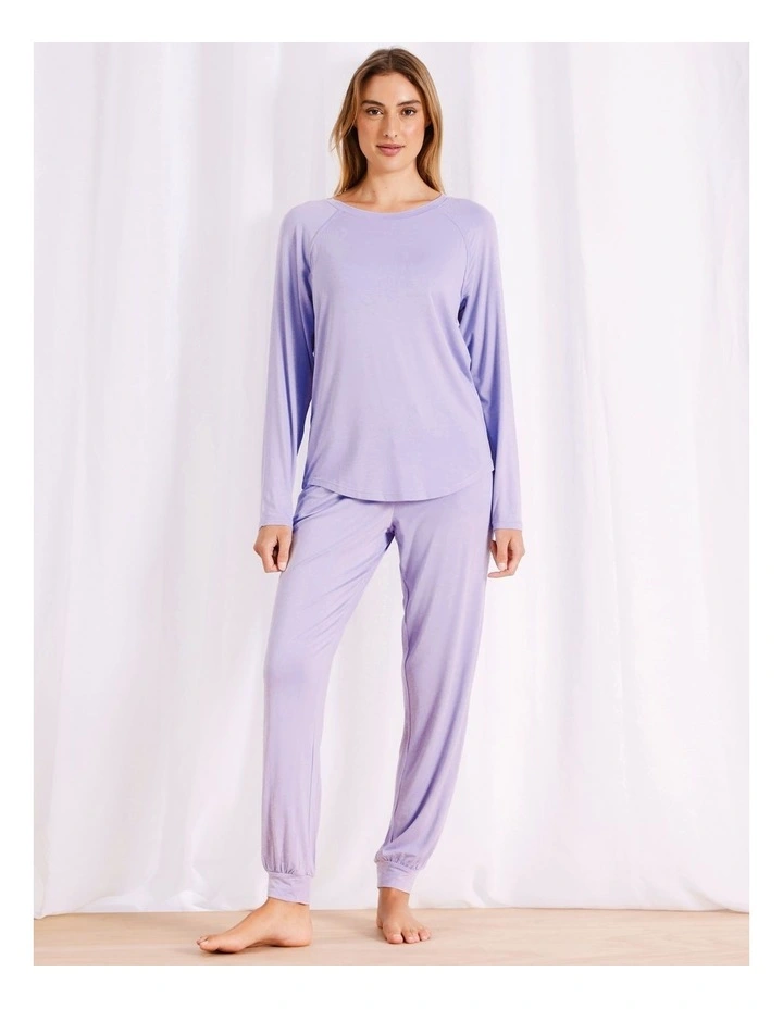 Pure Comfort Bamboo Long Sleeve Top in Lilac