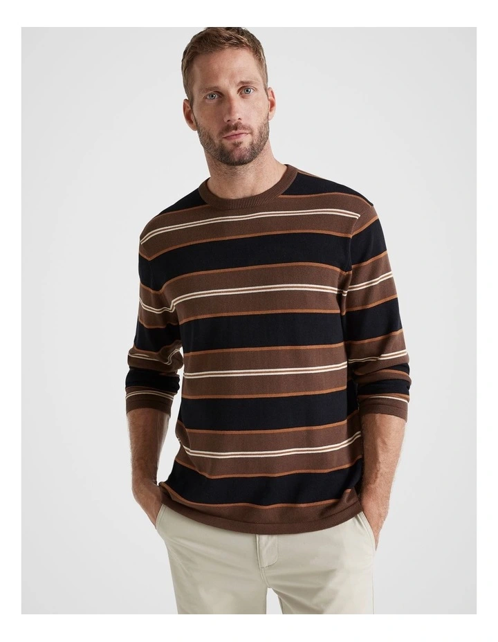 Knit Long Sleeve Sweater in Multi