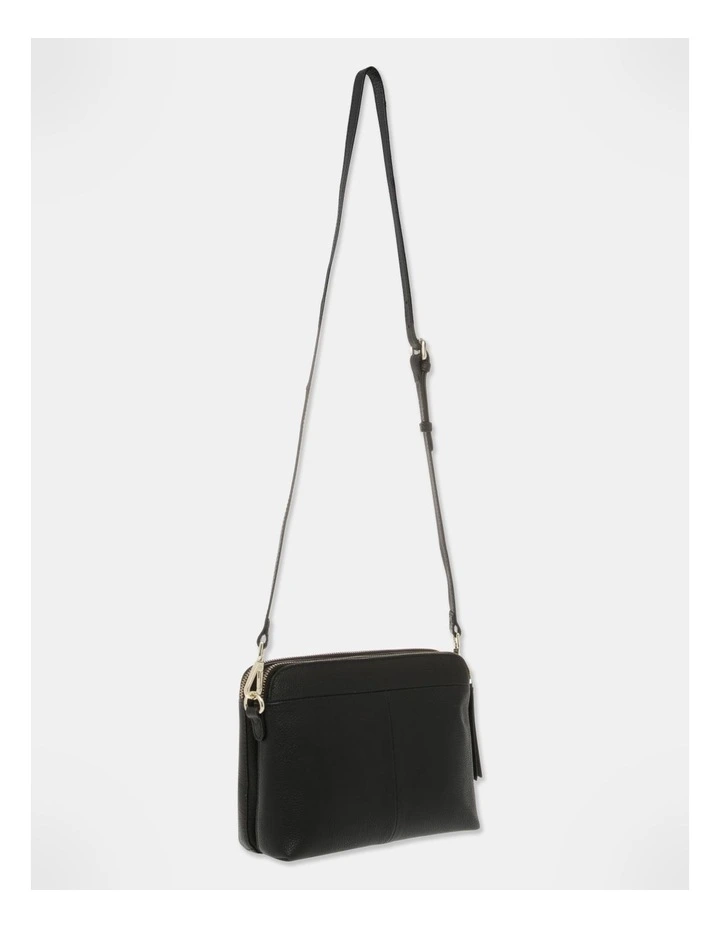 Segovia Black Zip Top Crossbody Bag