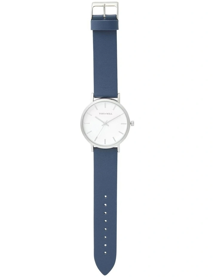 Classic Watch in Silver/White/Navy
