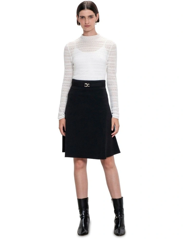 A-Line Milano Skirt in Black