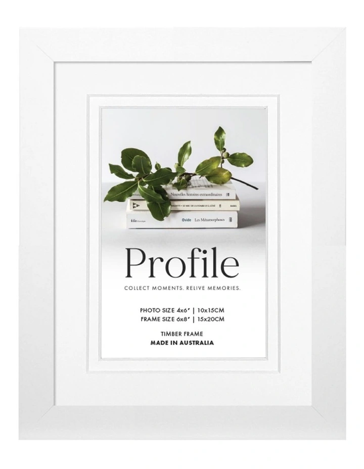 Australia Made Timber Photo Frame 6x8"/4x6" (3 Pack) in White