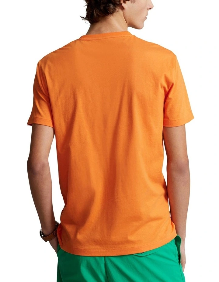 Custom Slim Fit Jersey Crewneck T-shirt in Orange