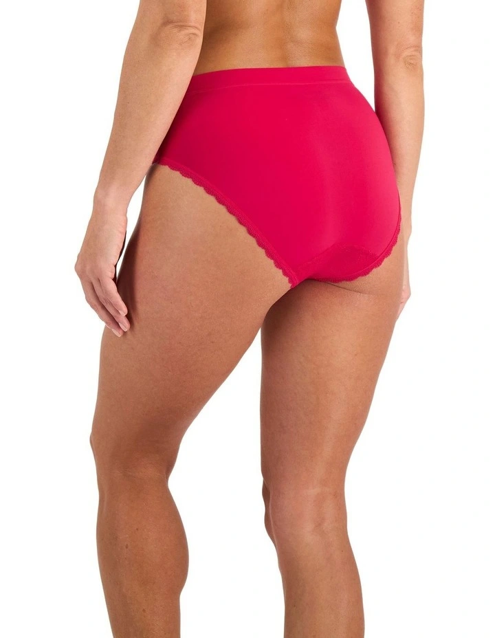 Barely There Lace Full Brief in Hot Hibiscus