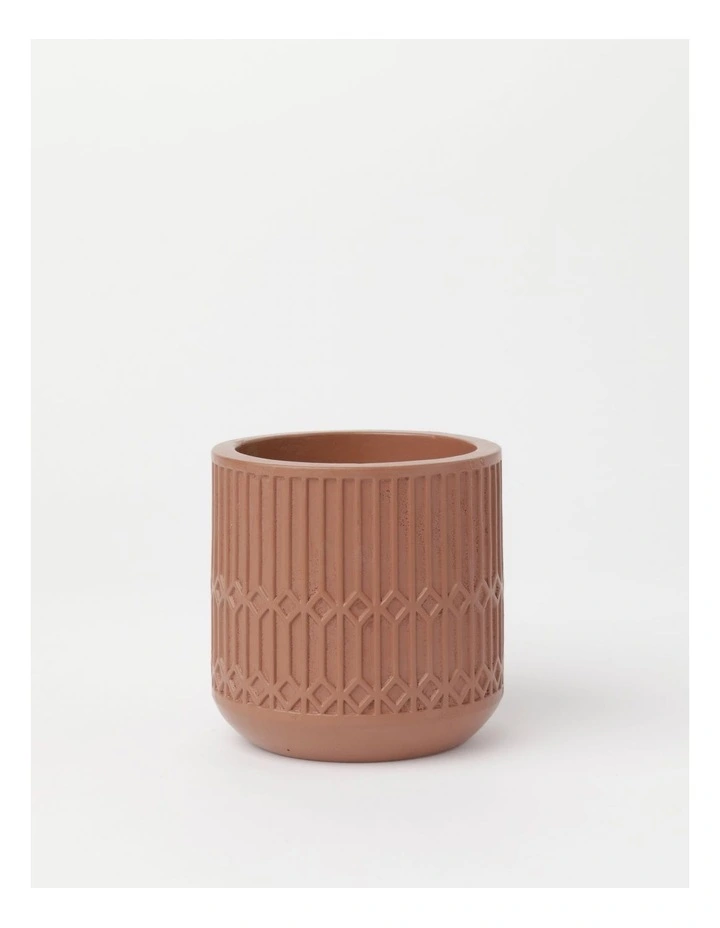 Small Crio Terracotta Planter 9.5x9.5x10cm in Dark Brown