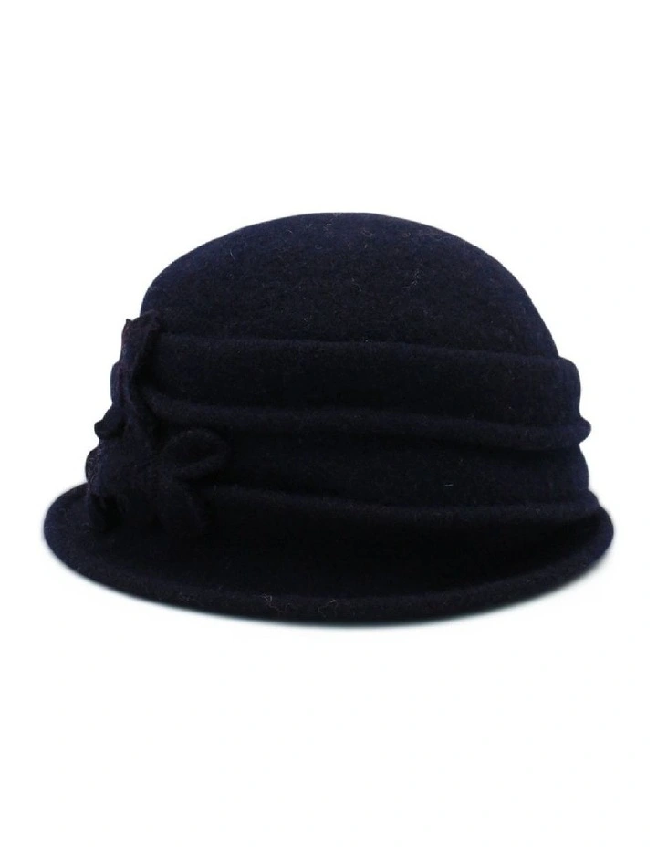 Kimberly Woolen Pull On Hat in Navy