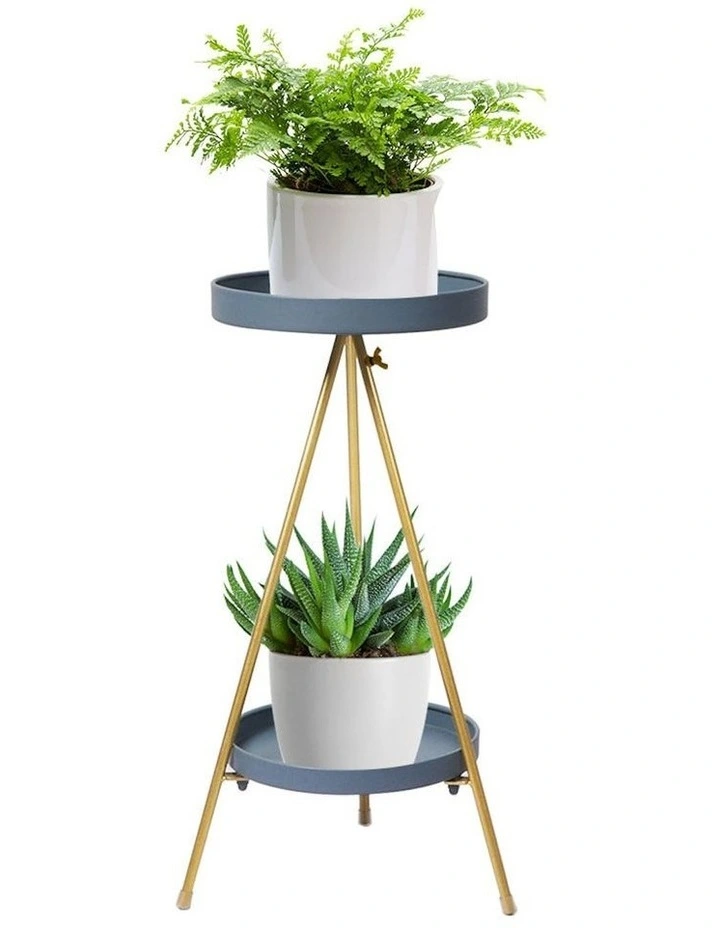 2 Tiers Outdoor Indoor Plant Stand in Pink