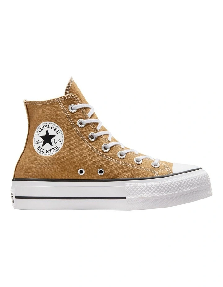 Chuck Taylor All Star Lift Platform Hi Shoes in Trek Tan