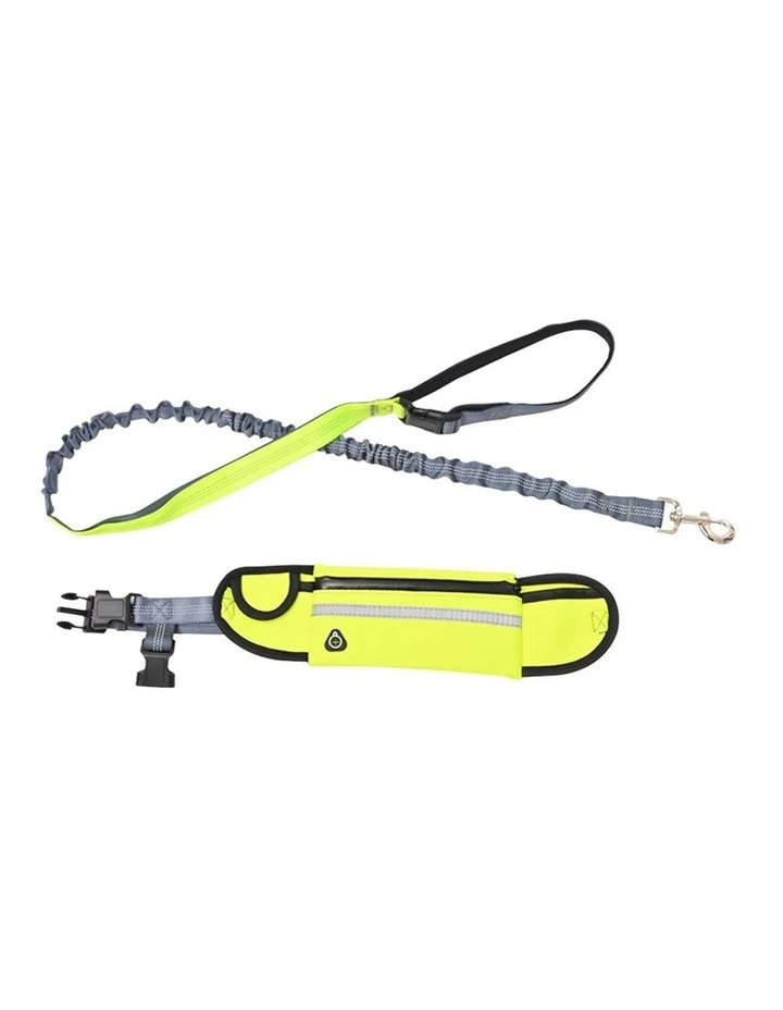 Adjustable Hands-Free Pet Leash Bag in Yellow