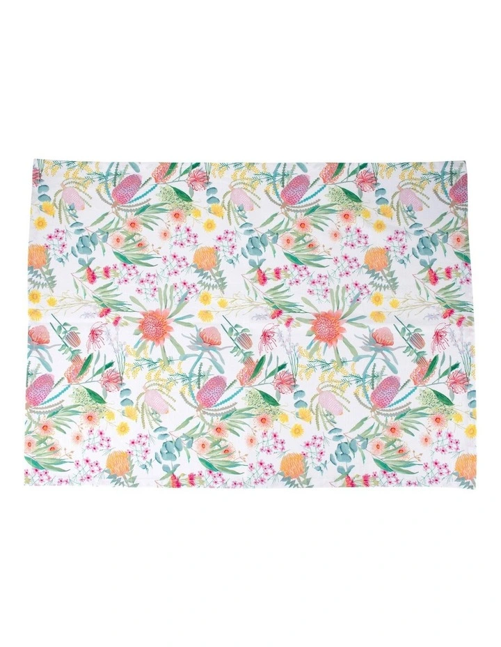 Royal Botanic Gardens Native Blooms Tea Towel 50x70cm in Mutli
