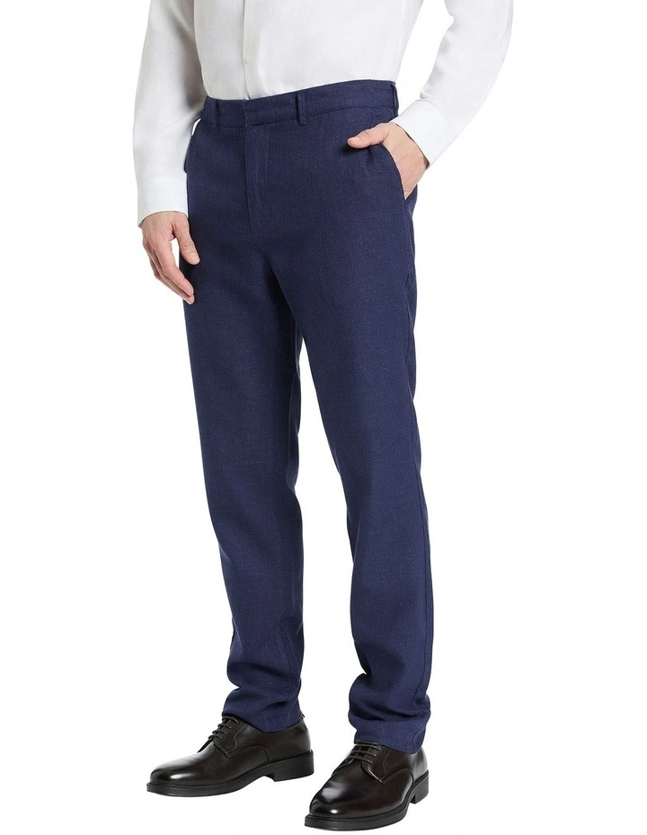 Smith Tailored Linen Pant in Navy