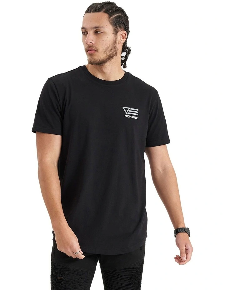Advance Dual Curved Tee in Black