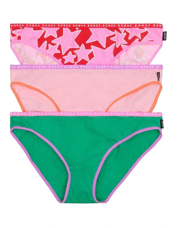 Hipster Bikini 3 Pack in Pink