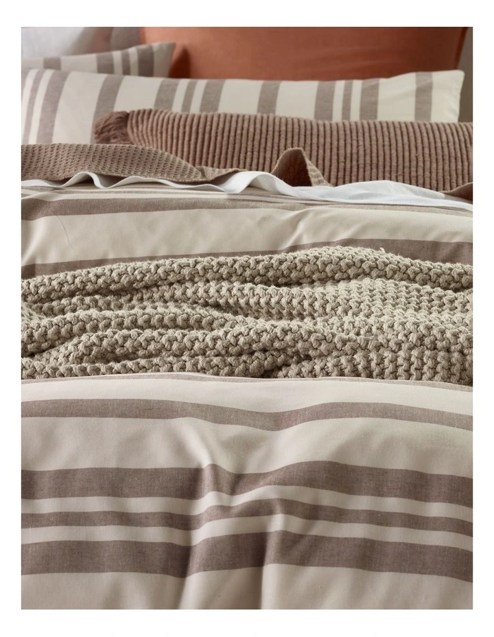 Walter Tencel Linen Chambray Quilt Cover Set in Chocolate