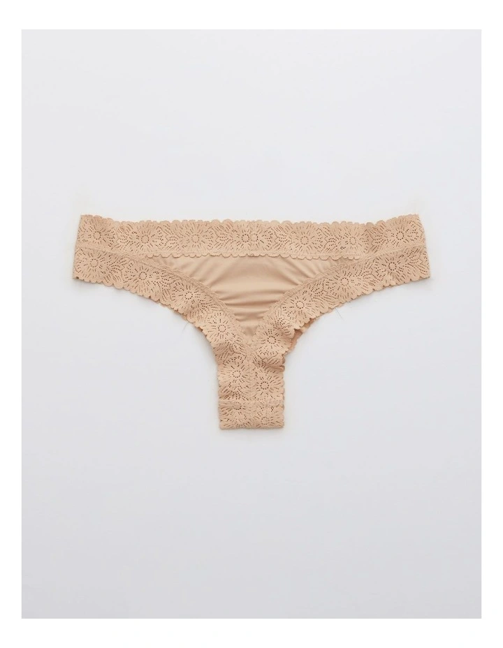Sunnie Blossom Lace Thong Underwear in Sands