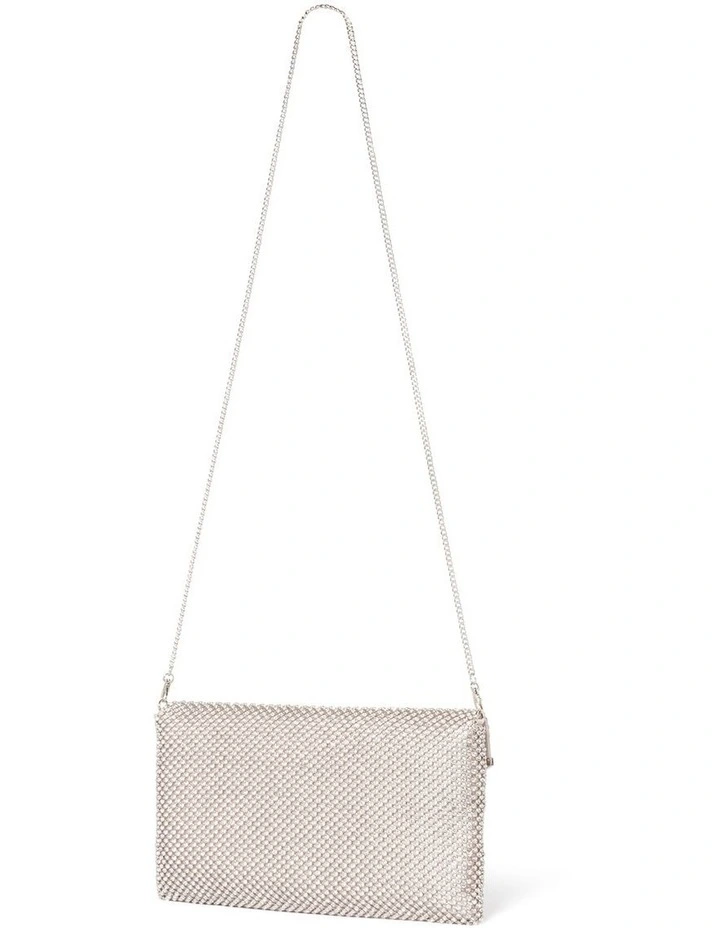 Lea Envelope Clutch in Silver