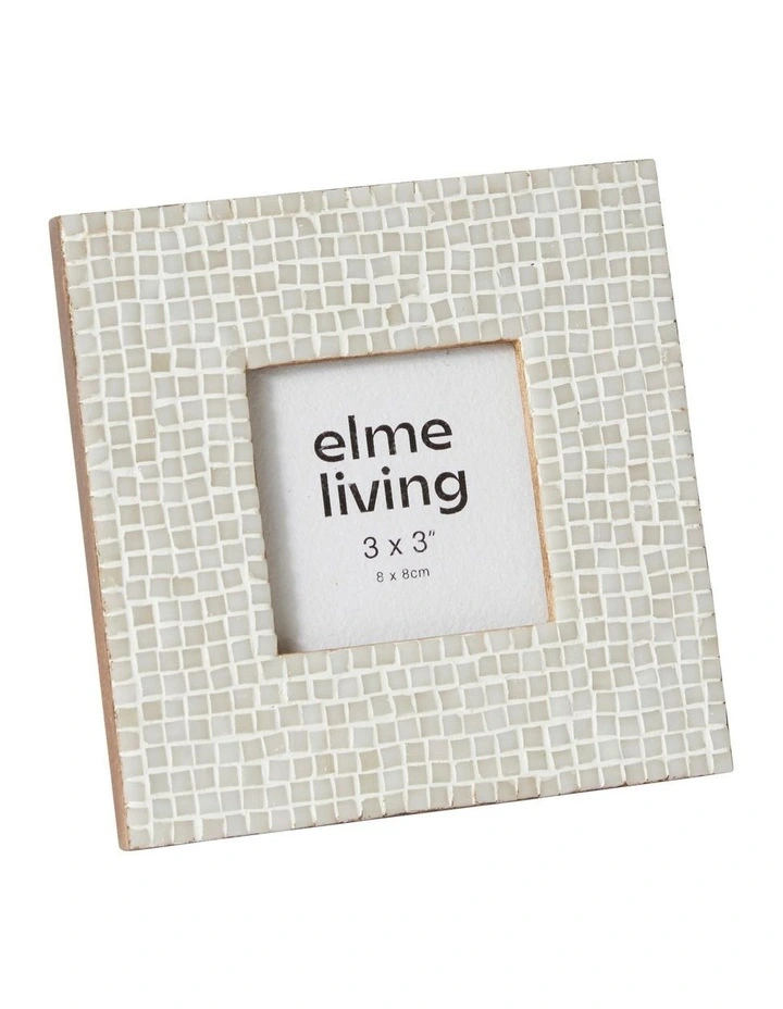 Cambria Photo Frame 3x3 in White