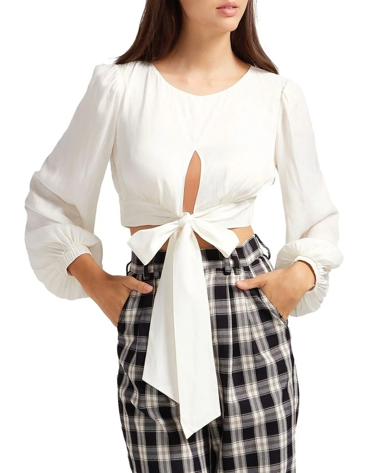 No Way Home Cropped Top in White
