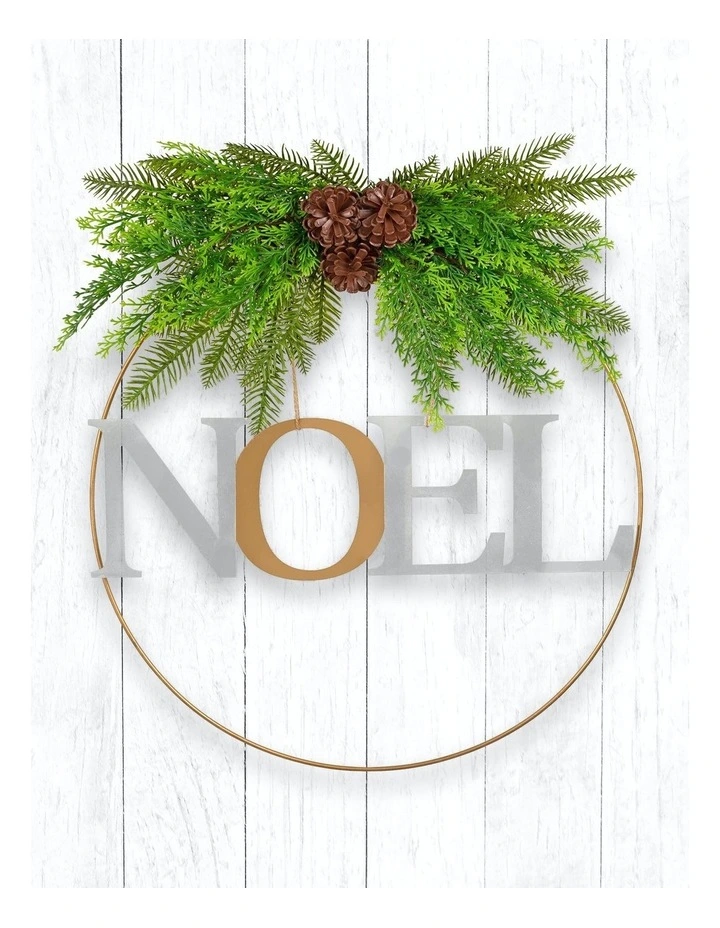 Charming Seasonal Touch Noel Christmas Wreath 50cm