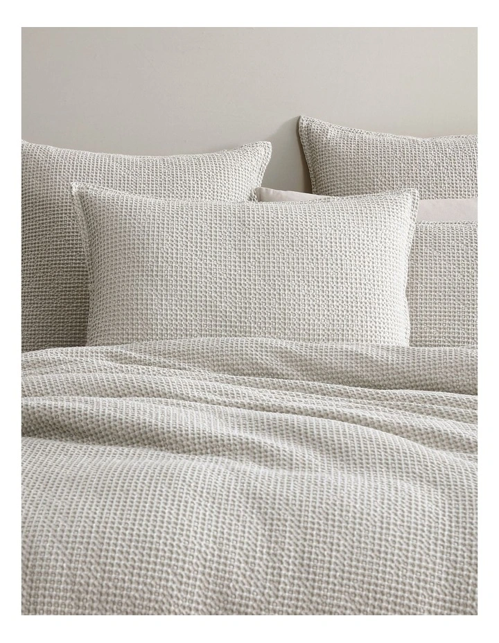 Urban Waffle Cushion in Stone