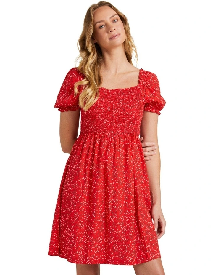 Hello Petal Mini Dress in Bittersweet Confetti