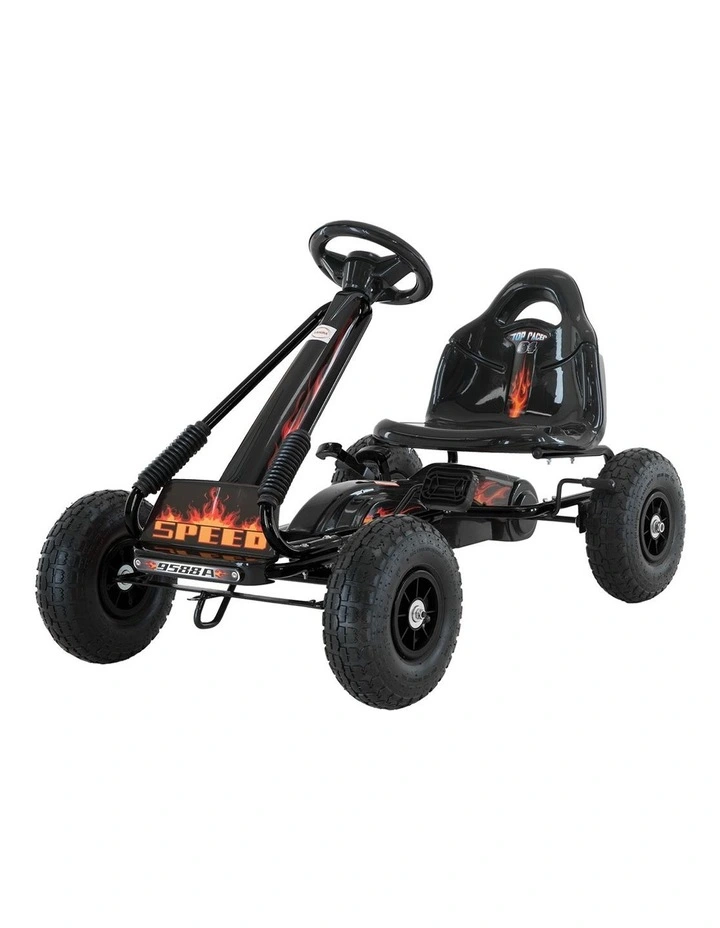 G95 Pedal-Powered Go Kart Ride On in Black