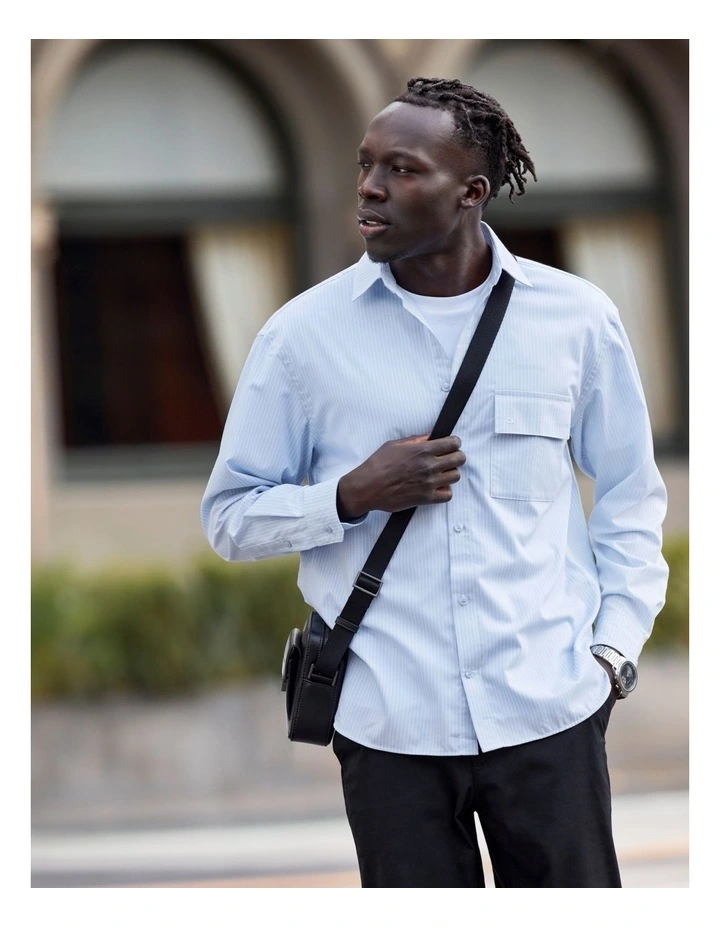 Satin Stretch Slim Chino in Grey