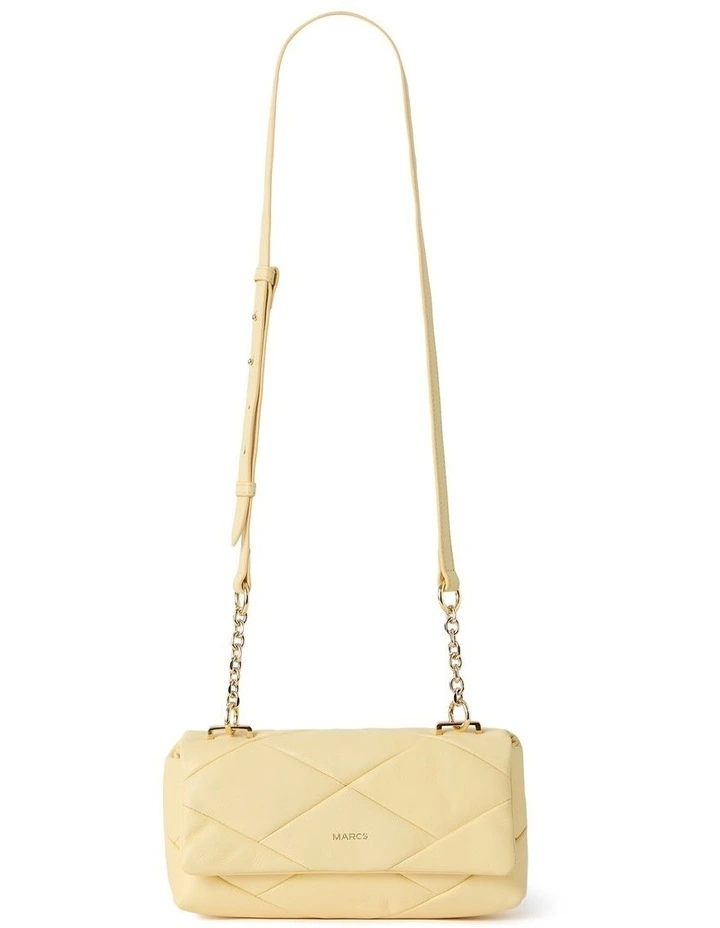 Tash Quilted Leather Bag in Lemon
