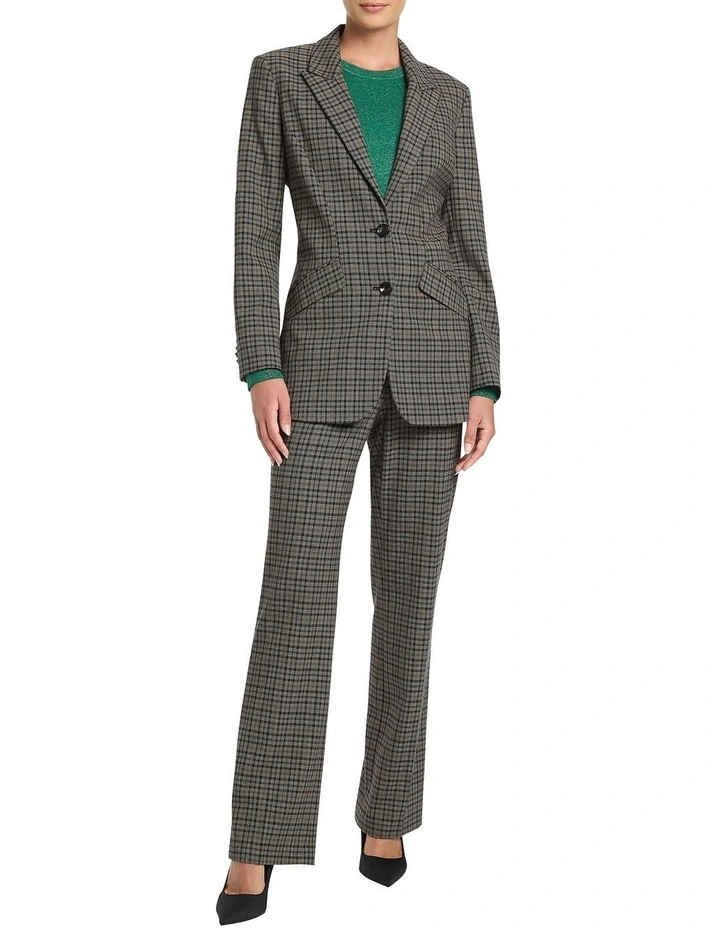 Kyre Check Blazer in Grey Multi