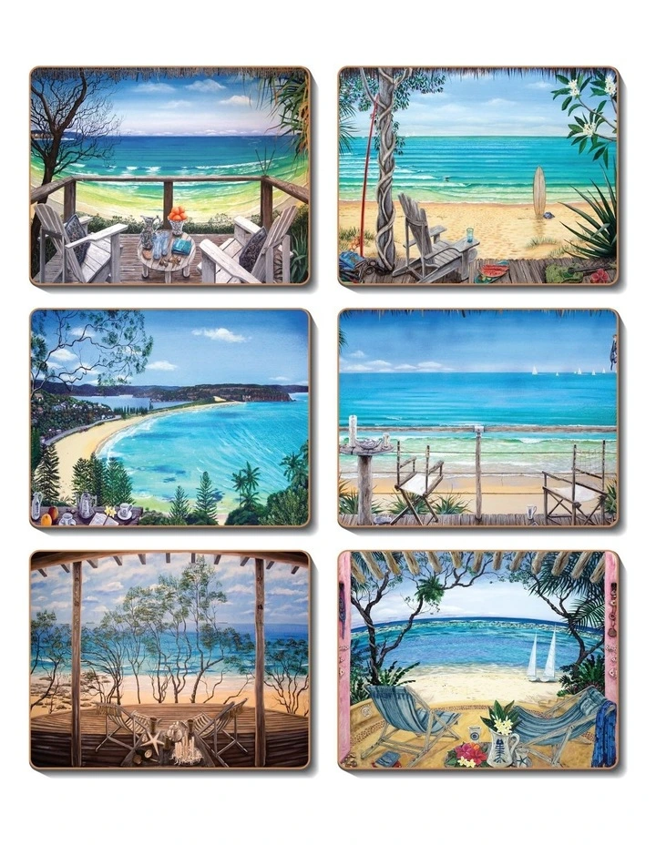 Coastal Verandahs Set of 6 Coasters