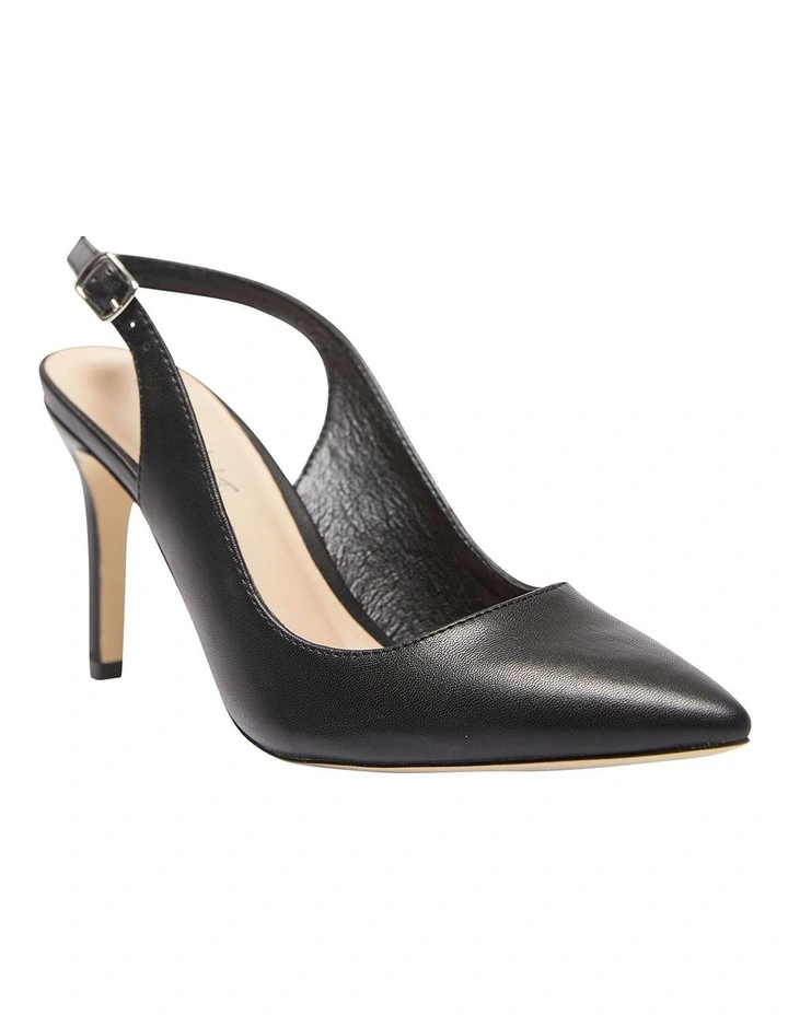 Whiz Heeled Shoes In Black Smooth