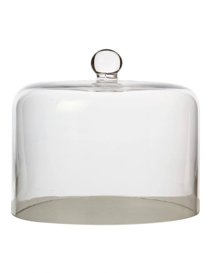 Diamante Straight Sided Cake Dome 19x15cm Gift Boxed in Clear