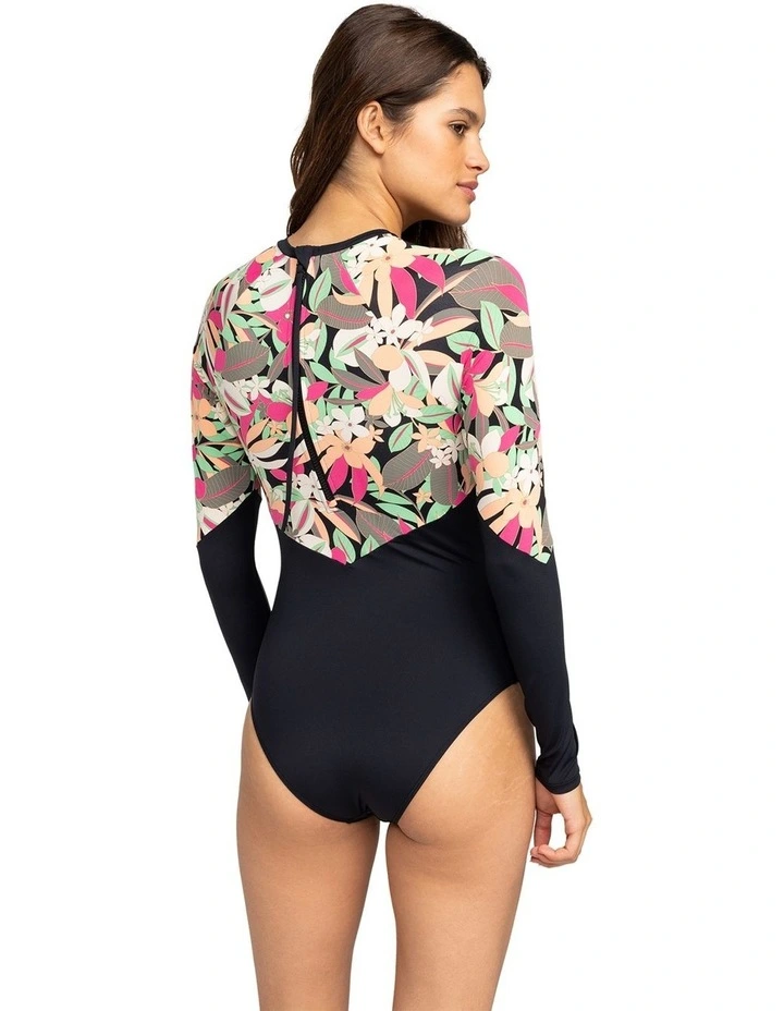 Fashion Long Sleeve One Piece Swimsuit in Anthracite Palmsongs