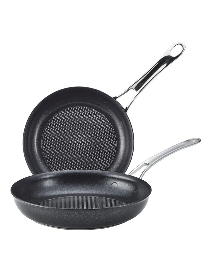 Nonstick Induction Skillet 21/25cm Twin Pack in Black