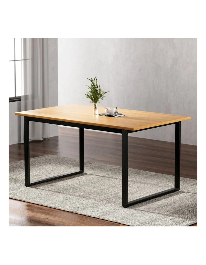 6-Seater Rectangular Wooden Dining Table 150cm in Pine/Black