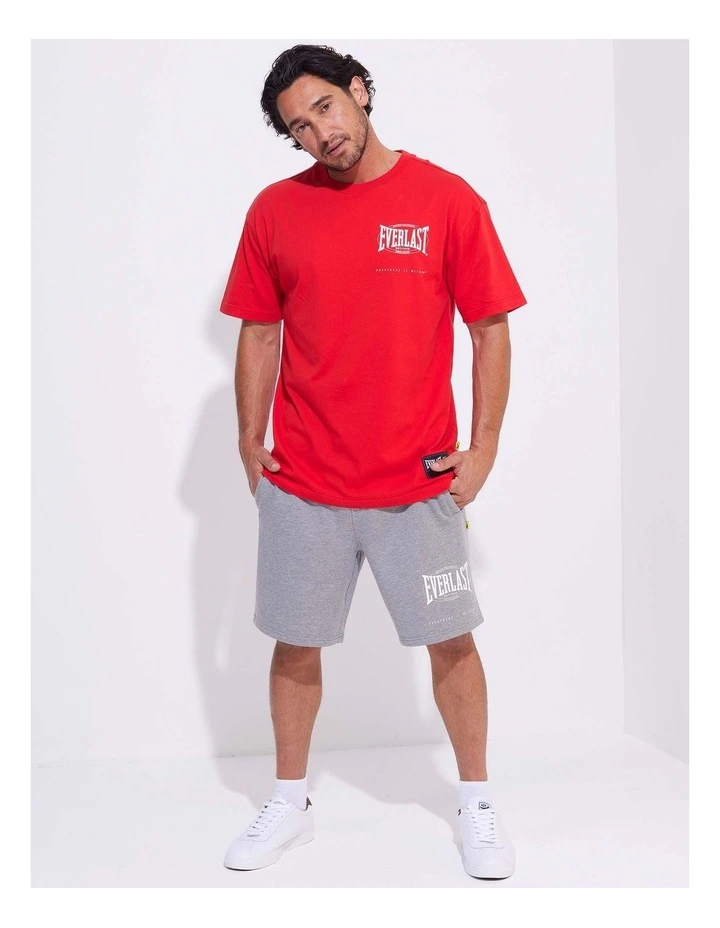 Worldwide Jersey Crew Tee in Red