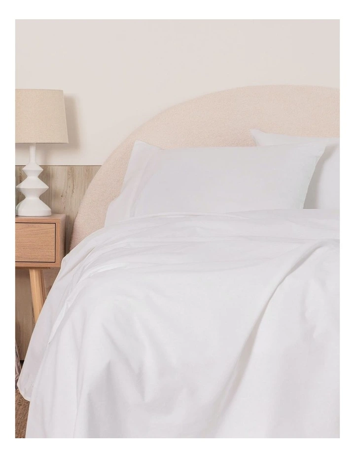 Vintage Washed 100% Cotton Sheet Set in White