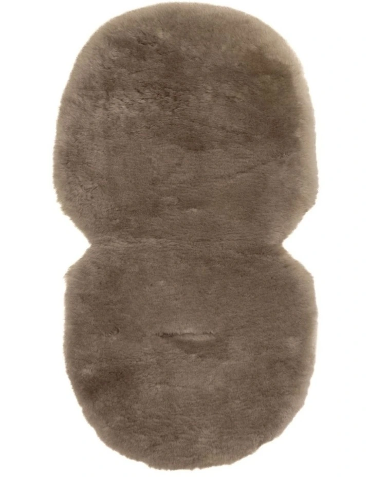 Luxury Lambskin Shorn Wool Pram Liner in Taupe