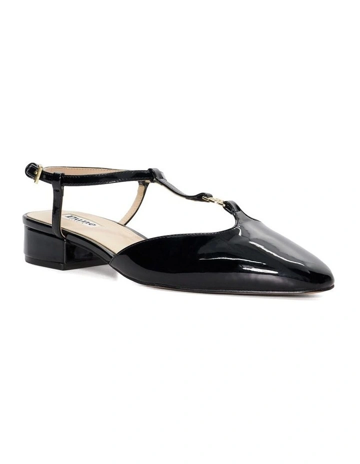 Heya Open Flat Heels in Black