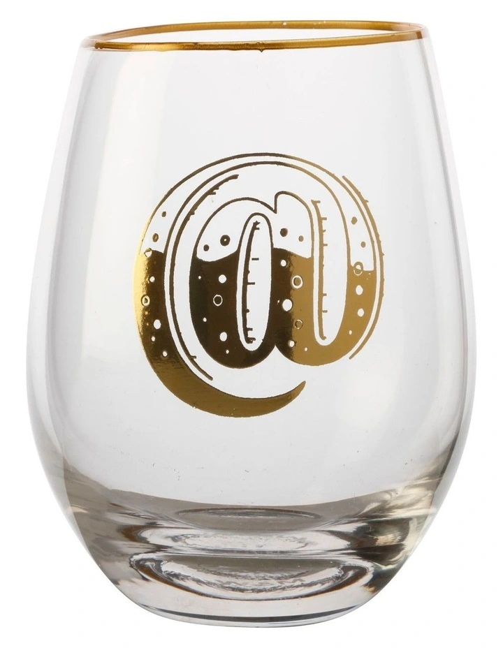 The Letterettes Stemless Glass 500ML "@" Boxed