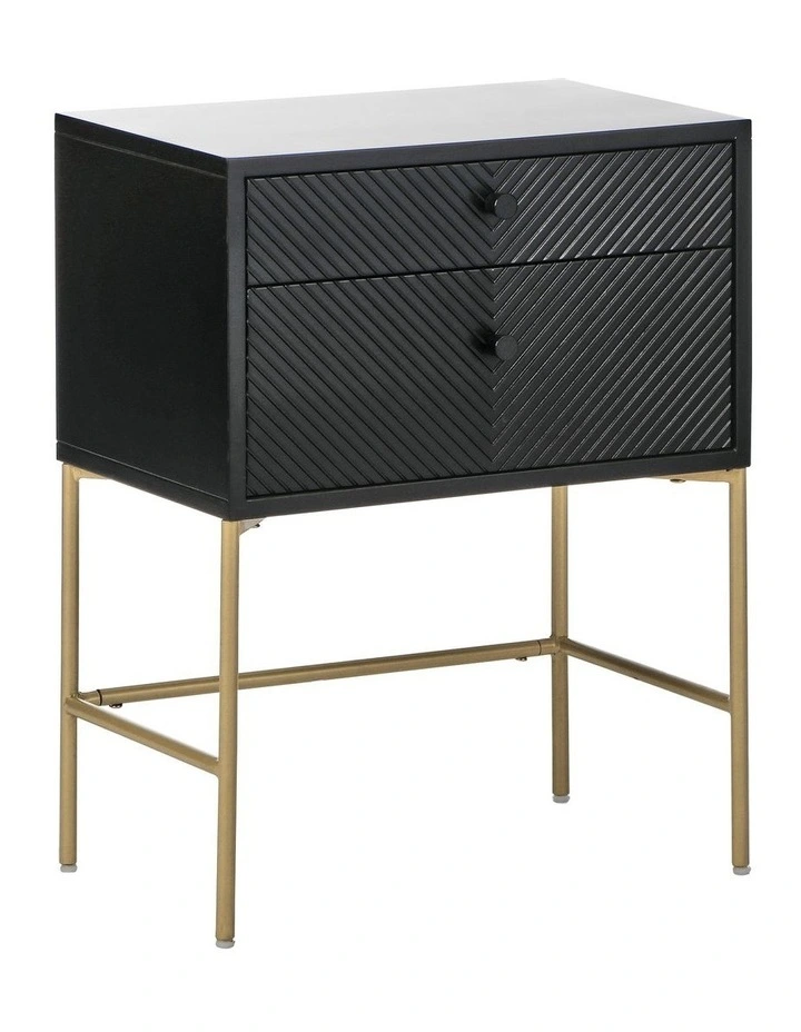 Chelsea Bedside Table in Black