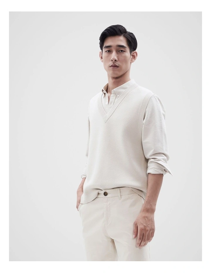 Knitted Vest in Cream