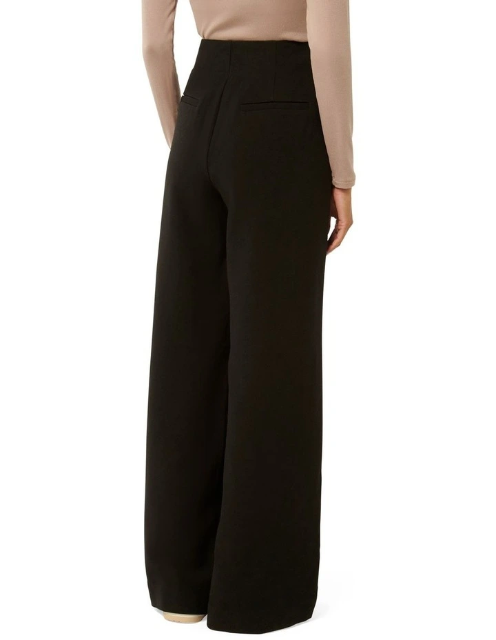 Freya High Waist Wide Leg Pants in Black