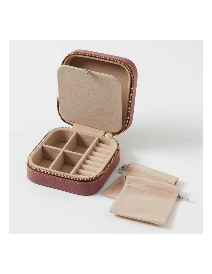 Calla Square Jewellery Case in Rosewood