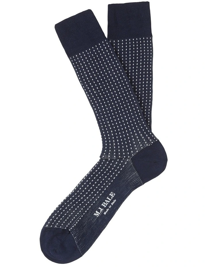 Casati Birdseye Sock in Navy