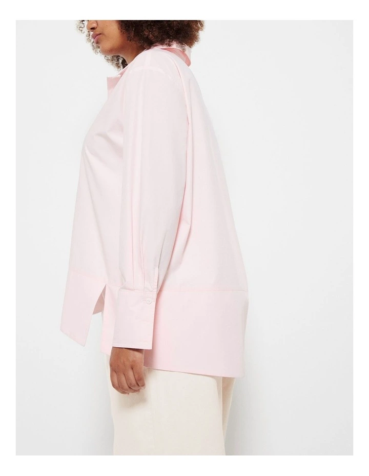 Split Hem Popover in Soft Pink
