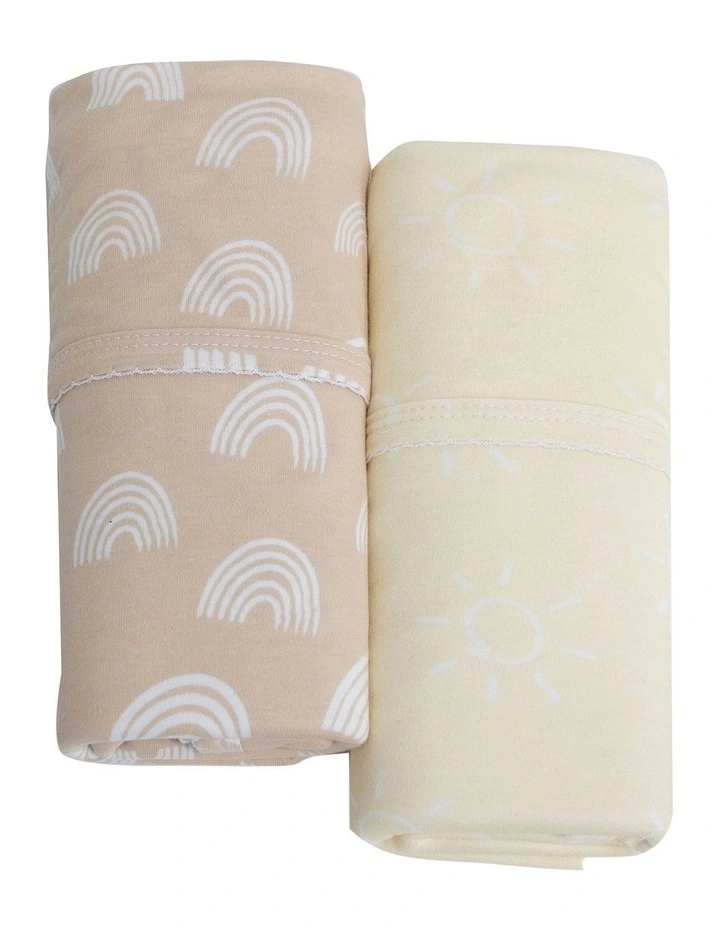 Nordic Jersey Wraps 2 Pack in Vanilla/Latte