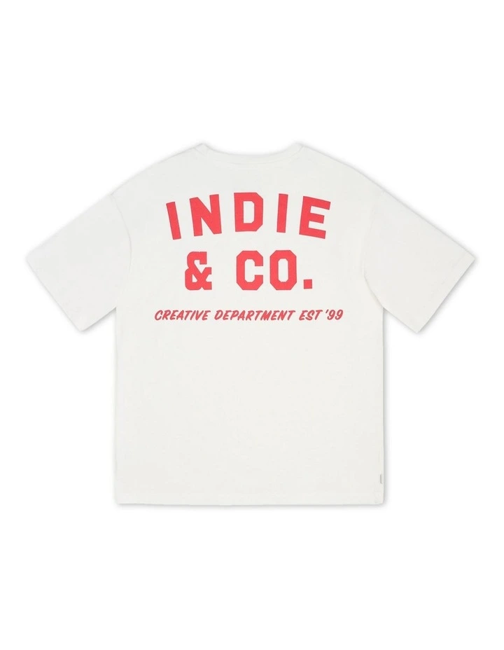 The Camino Tee (3-7 years) in White Red