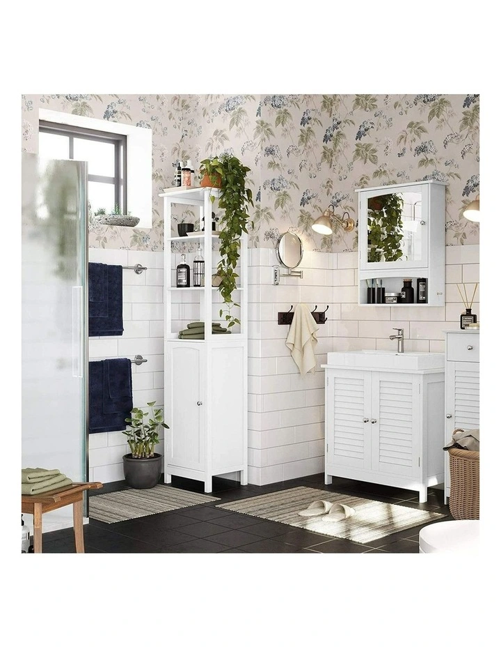 Under Sink Cabinet with 2 Doors in White