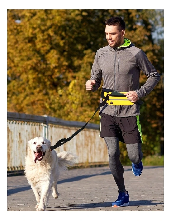 Adjustable Hands-Free Pet Leash Bag in Yellow